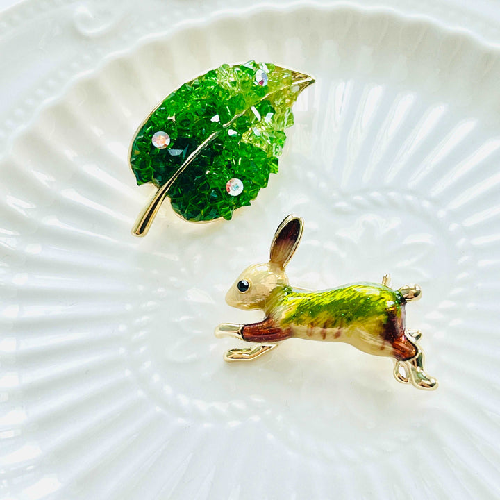 Fresh Green Leaf Brooch