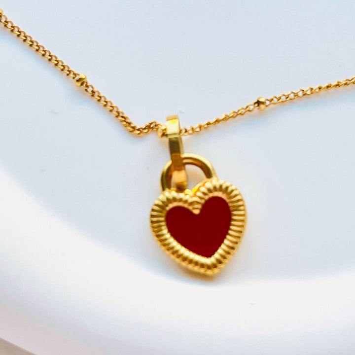 Double-sided Red Heart Necklace