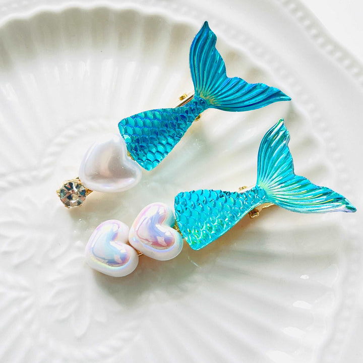 Mint Blue Marine Hair Clips Pack