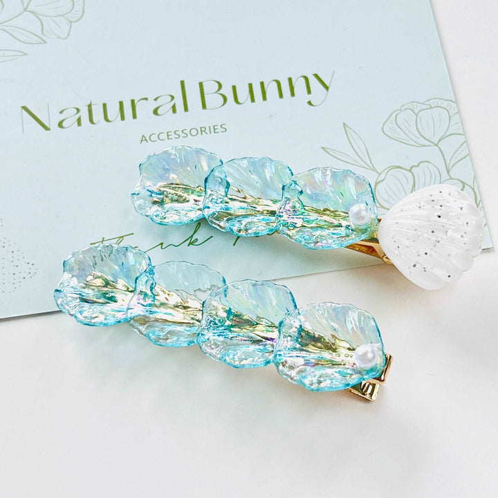 Mint Blue Marine Hair Clips Pack