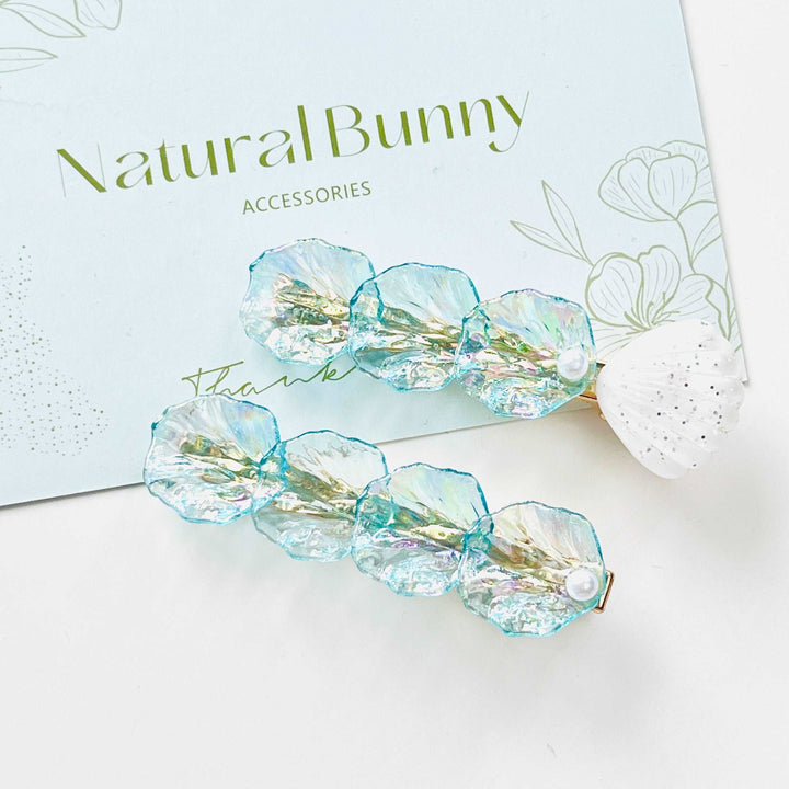 Mint Blue Marine Hair Clips Pack