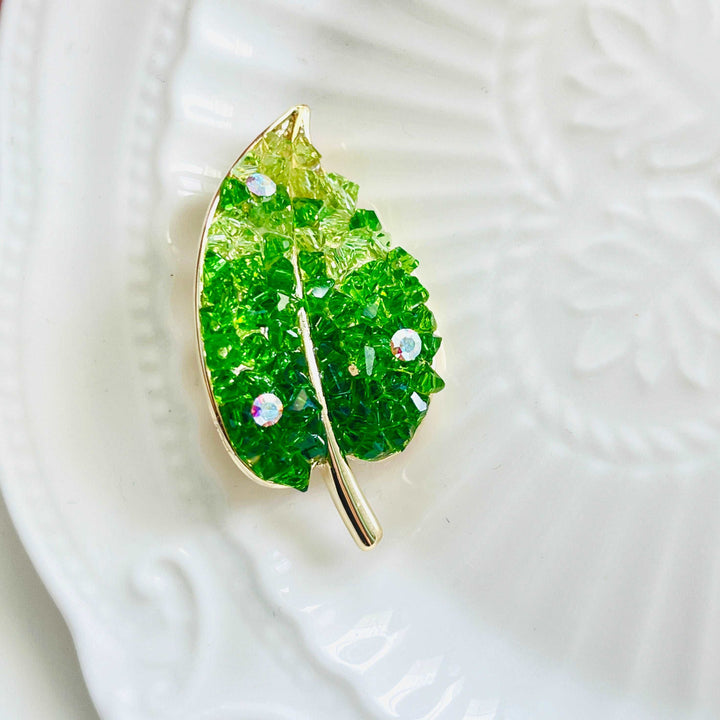 Fresh Green Leaf Brooch