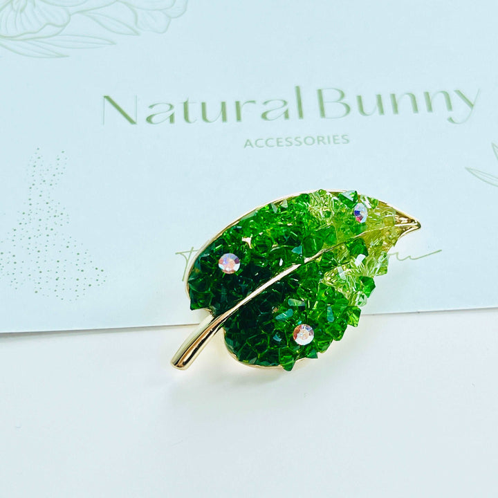 Fresh Green Leaf Brooch