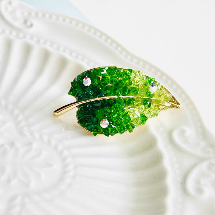 Fresh Green Leaf Brooch