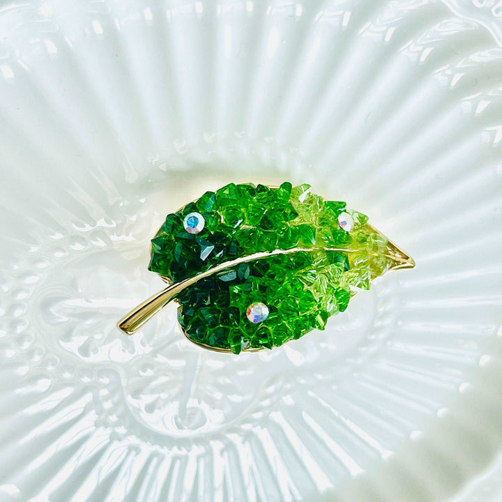 Fresh Green Leaf Brooch