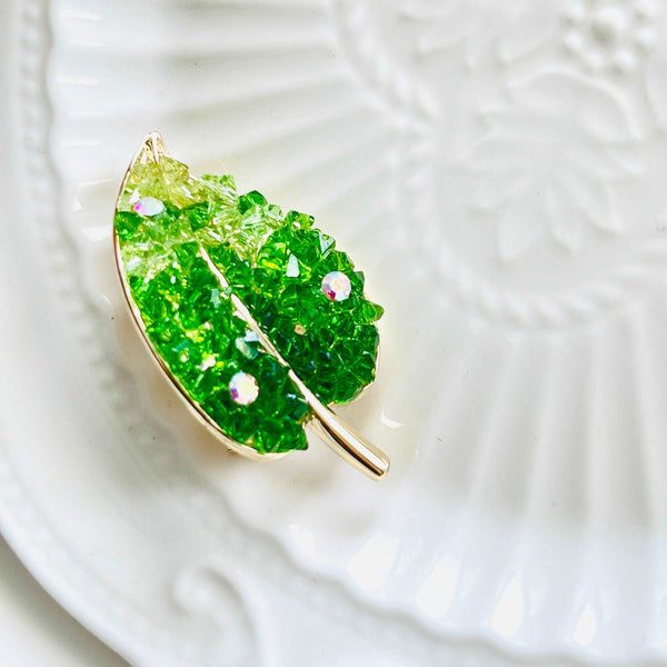 Fresh Green Leaf Brooch