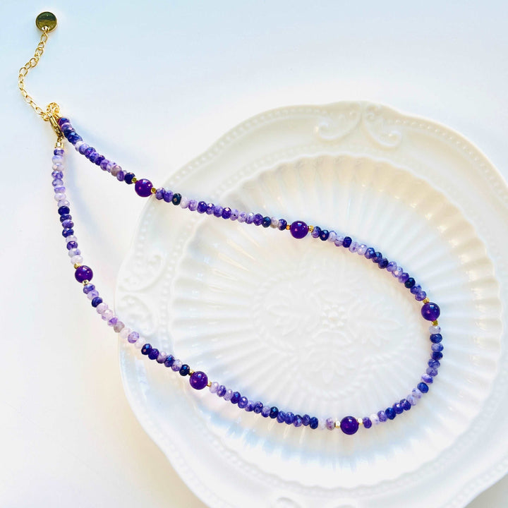 Amethyst Natural Stone Beaded Necklace