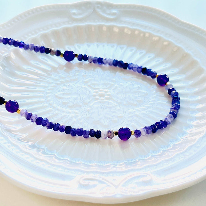 Amethyst Natural Stone Beaded Necklace