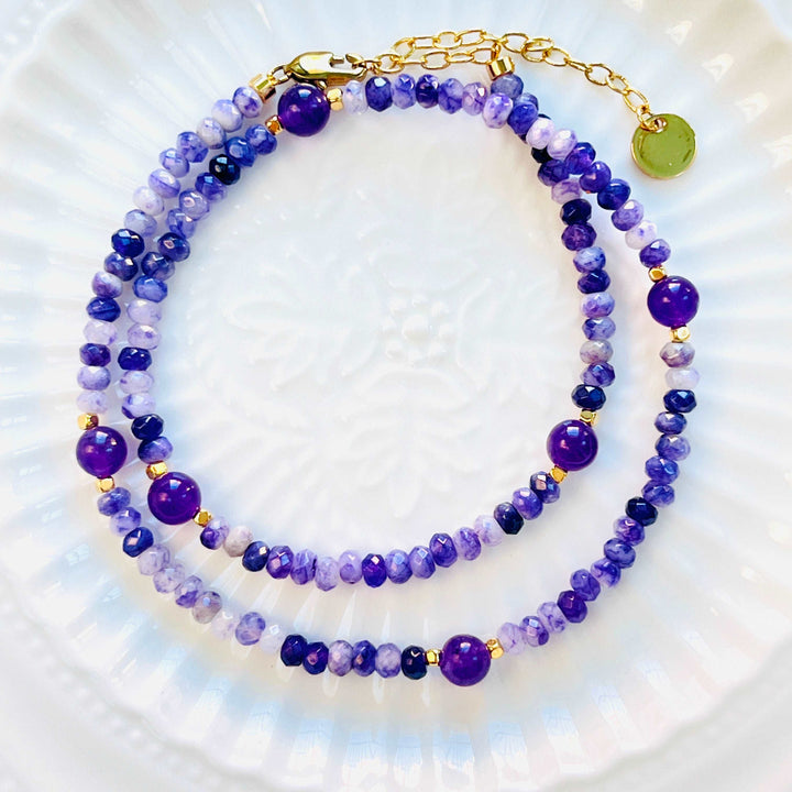 Amethyst Natural Stone Beaded Necklace