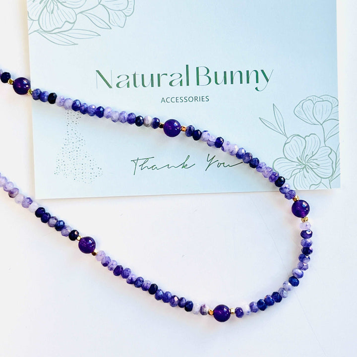 Amethyst Natural Stone Beaded Necklace