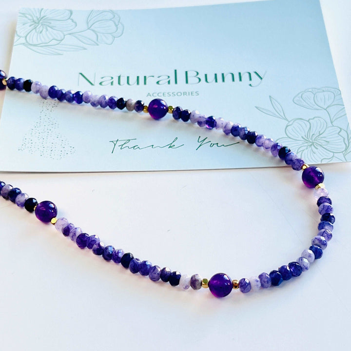 Amethyst Natural Stone Beaded Necklace