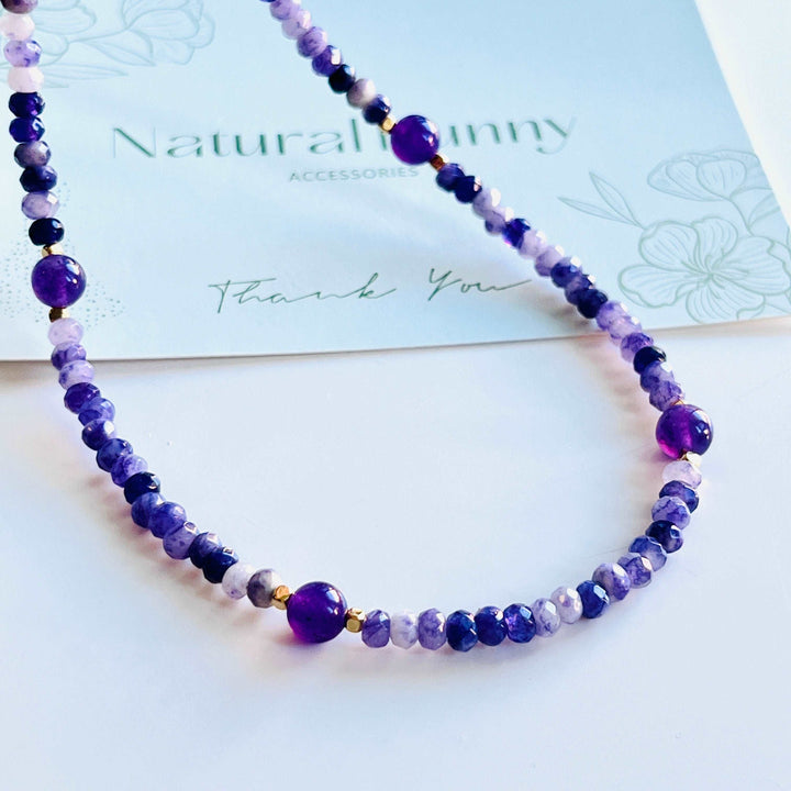 Amethyst Natural Stone Beaded Necklace