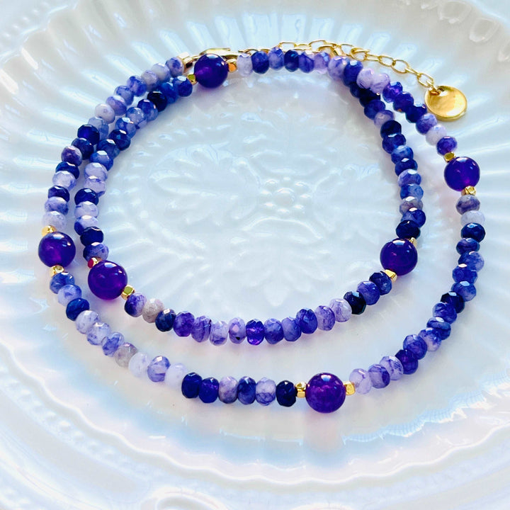 Amethyst Natural Stone Beaded Necklace