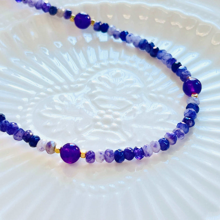 Amethyst Natural Stone Beaded Necklace