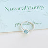 Aquamarine Sterling Silver Open Ring