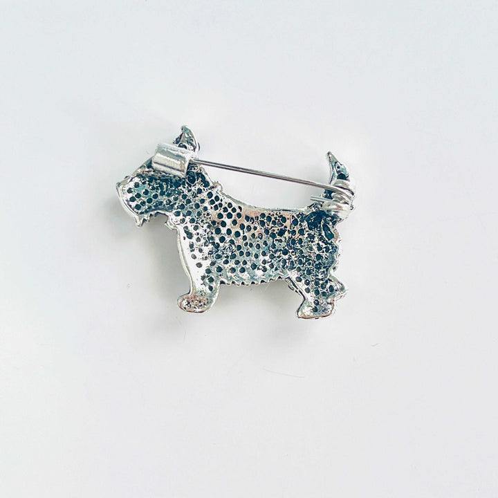 Black Scottish Terrier Dog Brooch