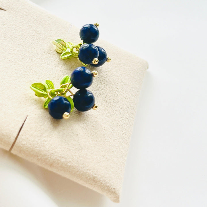 Blueberry Stud Earrings - Natural Bunny Accessories