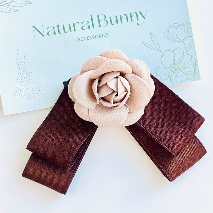 Camellia Bow Duckbill Hair Clip