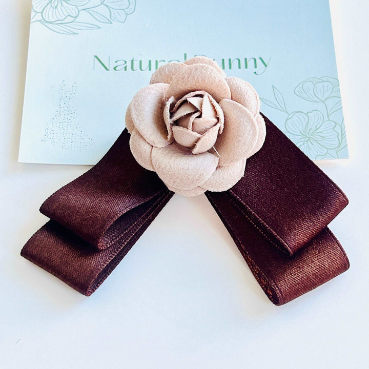 Camellia Bow Duckbill Hair Clip