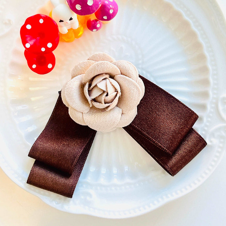 Camellia Bow Duckbill Hair Clip