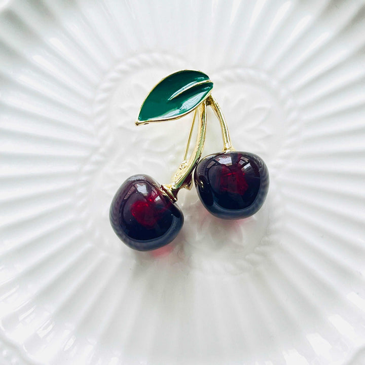 Cherry Pair Brooch