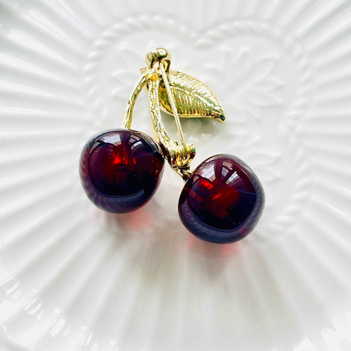 Cherry Pair Brooch