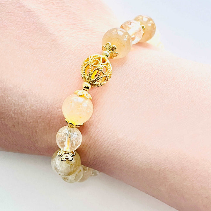 Citrine Crystal Prosperity Beaded Bracelet