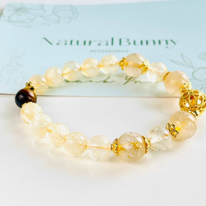 Citrine Crystal Prosperity Beaded Bracelet