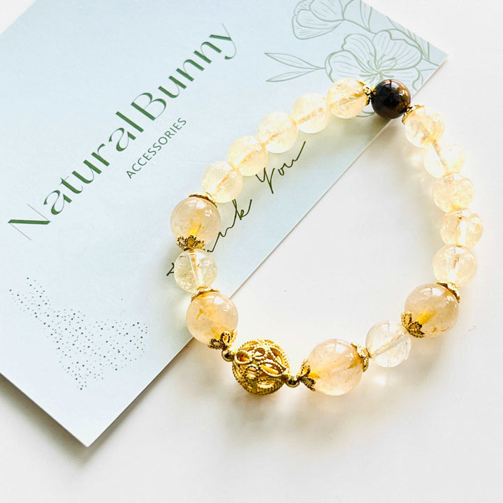 Citrine Crystal Prosperity Beaded Bracelet