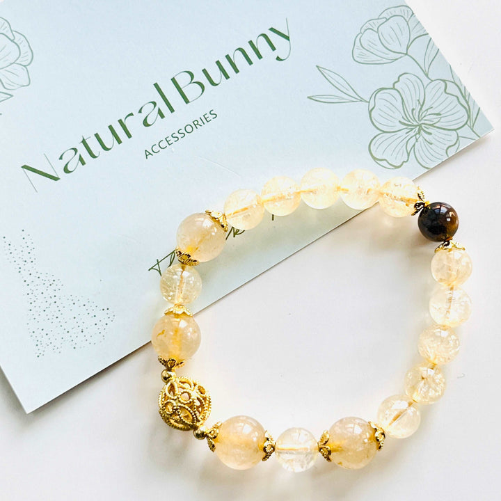 Citrine Crystal Prosperity Beaded Bracelet