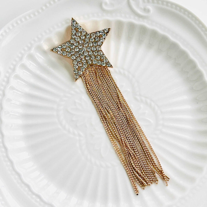 Comet Tassel Earrings / Brooch