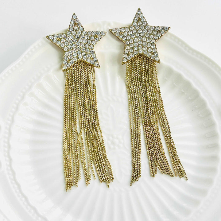 Comet Tassel Earrings / Brooch