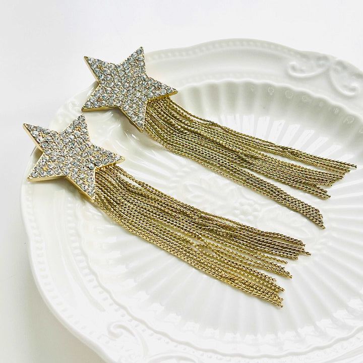 Comet Tassel Earrings / Brooch