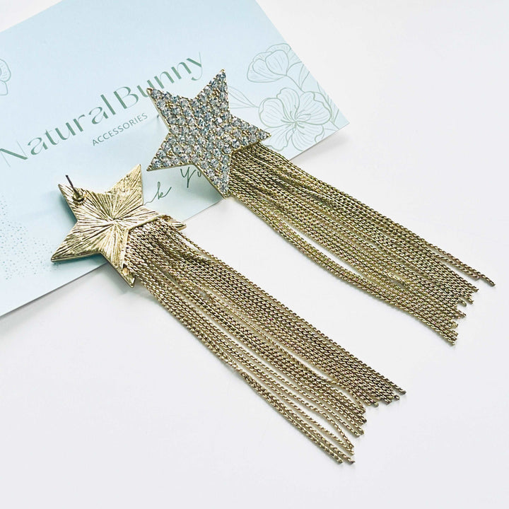 Comet Tassel Earrings / Brooch