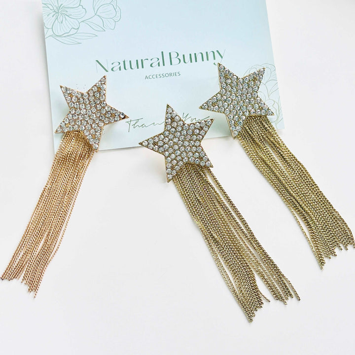 Comet Tassel Earrings / Brooch