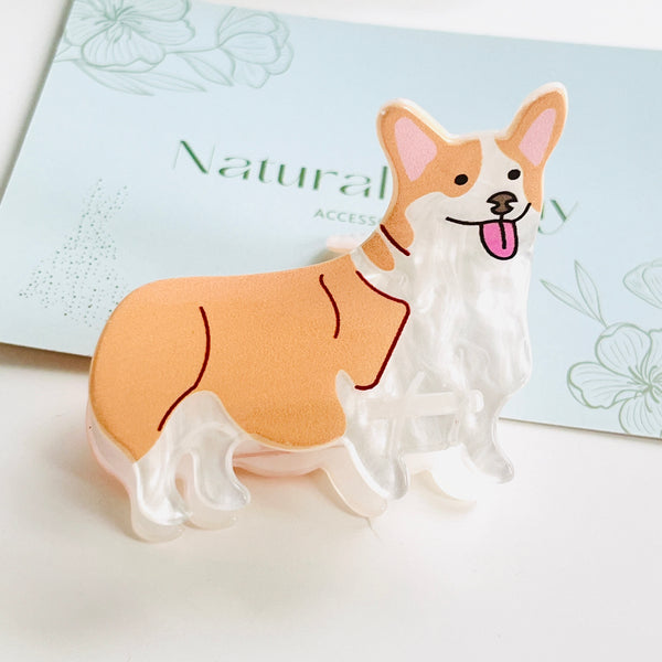 Corgi Hair Claw Clip