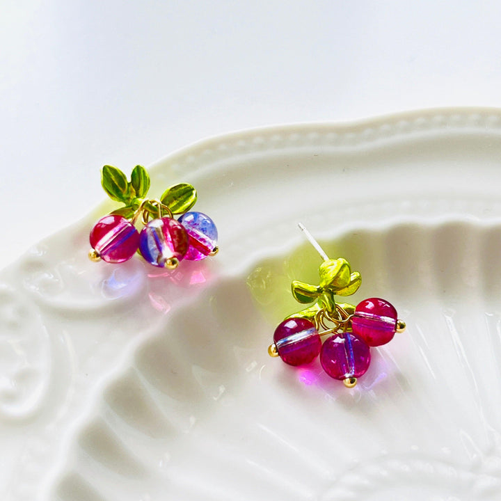 Cranberry Stud Earrings - Natural Bunny Accessories