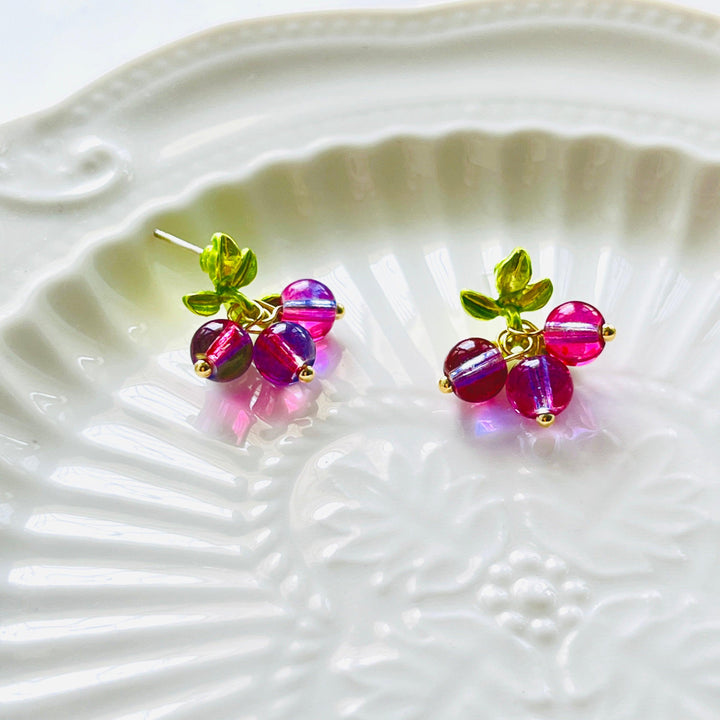 Cranberry Stud Earrings - Natural Bunny Accessories