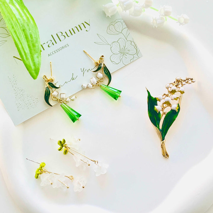 Fresh Lily of the Valley Drop Earrings