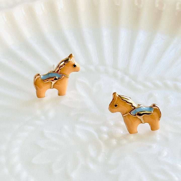 Cute Pony Stud Earrings