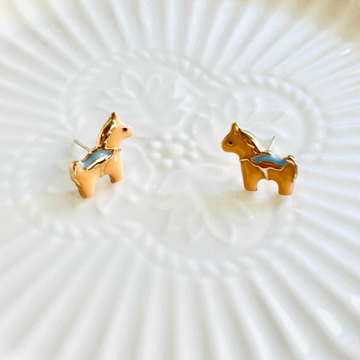 Cute Pony Stud Earrings