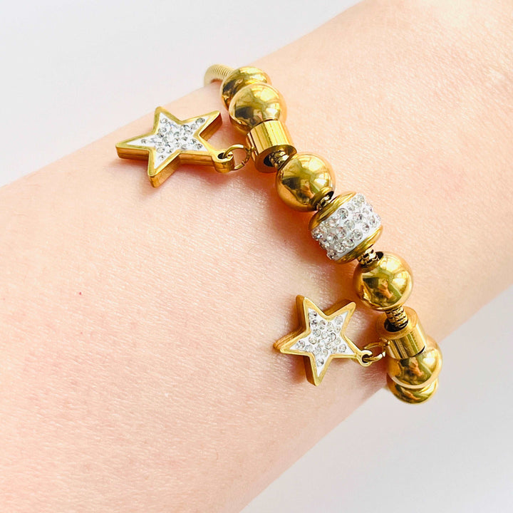 Double Star Charm Bracelet