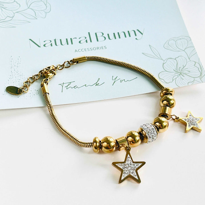 Double Star Charm Bracelet