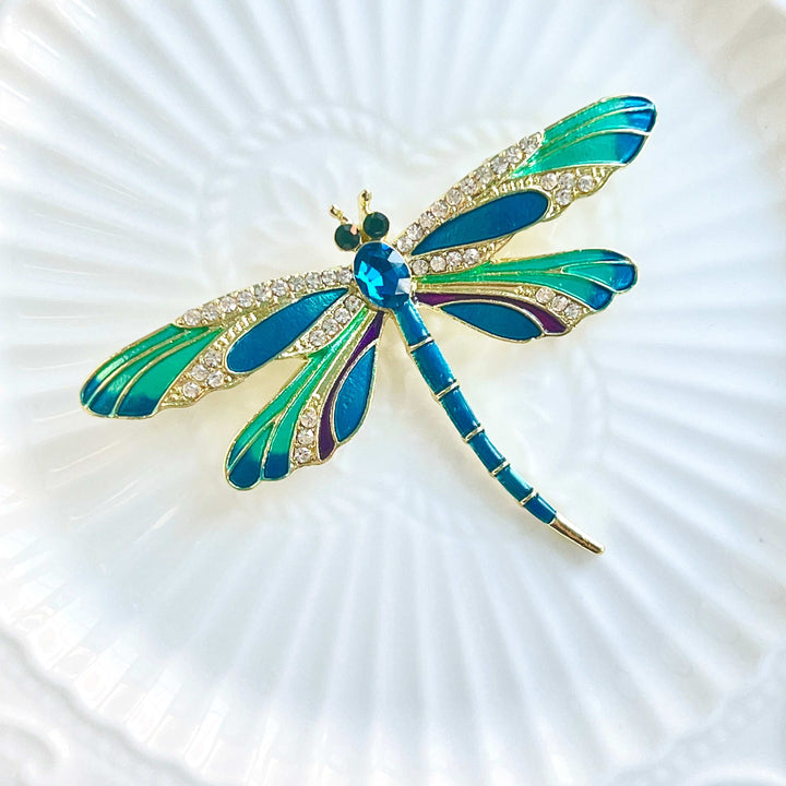 Enamel Dragonfly Brooch