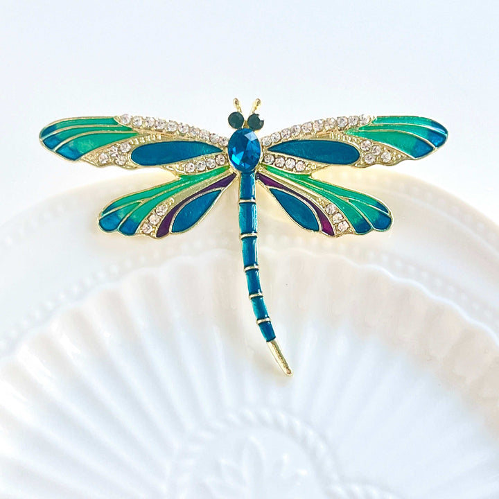 Enamel Dragonfly Brooch