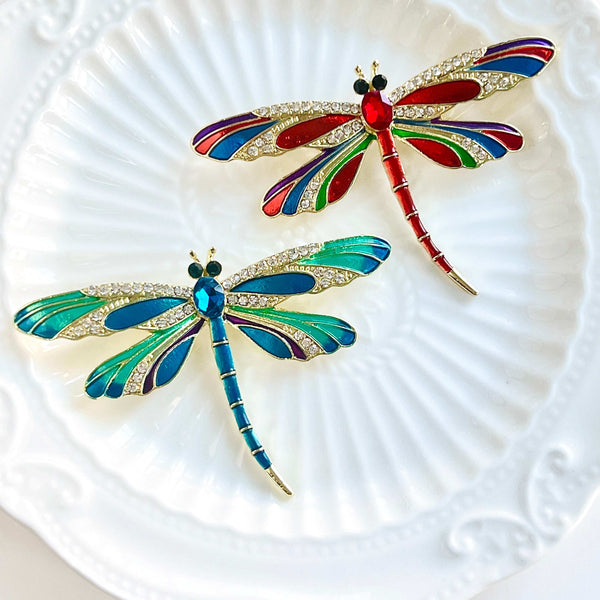 Enamel Dragonfly Brooch