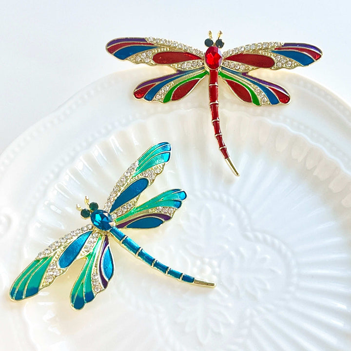 Enamel Dragonfly Brooch