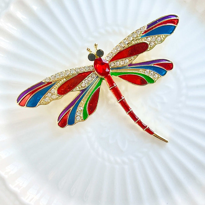 Enamel Dragonfly Brooch