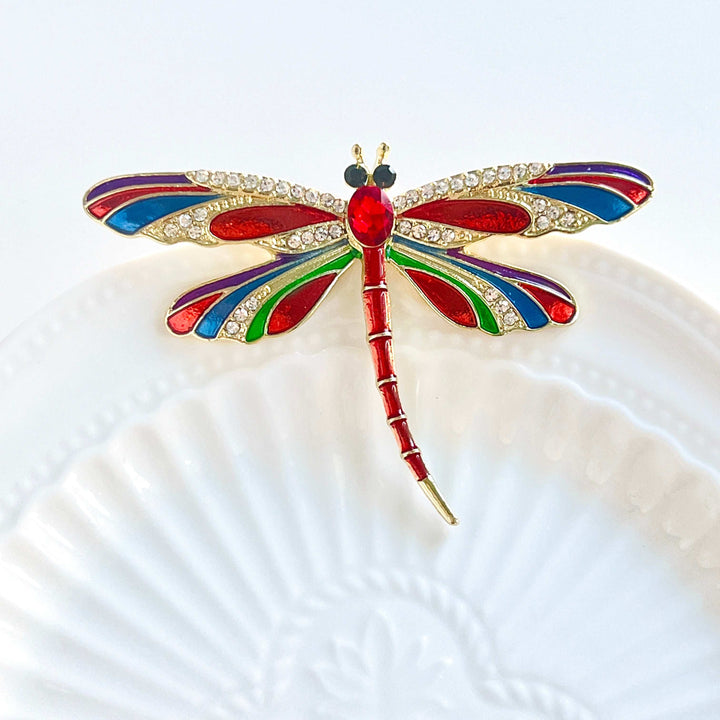 Enamel Dragonfly Brooch