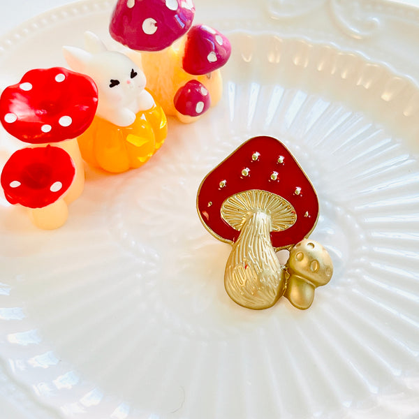 Fairytale Mushroom Brooch Pin